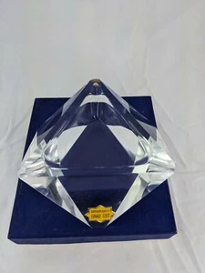 Accesorio o cenicero de escritorio de vidrio cortado a mano de calidad superior 5 pulgadas Japón - Imagen 1 de 10