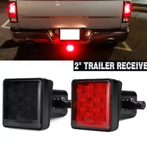 LED Driving/Brake/Reverse Towing Hitch Cover Light Lamp For 2" Trailer Receiver - Foto 1 di 9