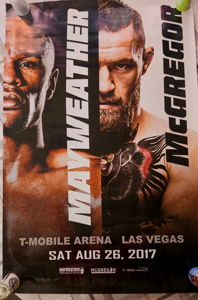 Floyd Mayweather vs Conor Mcgregor Full Size Poster TMT UFC Boxing Fight Money - Image 1 of 2