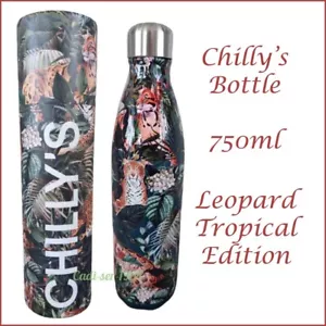 The Chilly's Bottle Leopard Tropical Edition 750ml Leak Proof Screw Top NEW - Picture 1 of 24