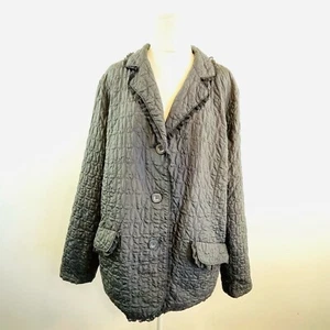 Marina Rinaldi Marina Sport size 25 16 18 Black Quilted Jacket Blazer Designer - Picture 1 of 24