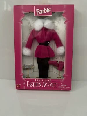 1996 BARBIE BOUTIQUE FASHION AVENUE PINK BLACK WINTER #16951 14980 HTF MATTEL - Image 1 of 4
