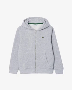 LACOSTE Kids Pocket Brushed Fleece Sweatshirt Hooded Zip Up ALL SIZES (2YR-16YR) - Picture 1 of 20