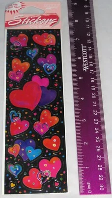 CREATIVE EXPRESSIONS Heart Reflections Stickers #040244, 2 PACKAGES, 1 sheet/pk