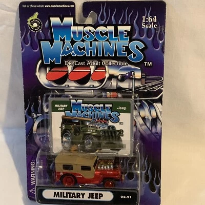 MUSCLE MACHINES MILITARY JEEP RED VEHICLE BLOWER 1:64 SCALE Die Cast NEW Toy Car - Image 1 of 4