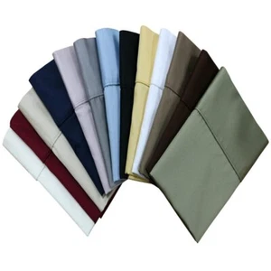Soft Microfiber Pillowcases Set of 2 Standard King Solid Pillow Case - Foto 1 di 13