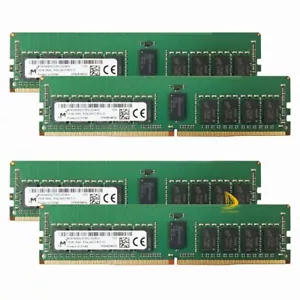 4x 16GB Micron 1Rx4 PC4-19200 DDR4 2400Mhz 288Pin DIMM ECC SERVER Memory RAM - Picture 1 of 5