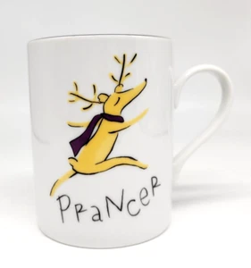 Pottery Barn Christmas Reindeer Coffee Mug Cup Prancer Holiday NEW - Picture 1 of 4