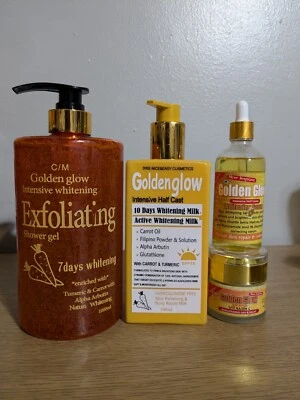 Golden Glow Body Milk 500ml, exfoliating Carrot shower Gel, Serum, Face Cream - Image 1 of 4