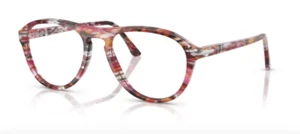 Persol 0PO 3371V Lynn 1220 Cyclamen/khaki Soft Square 55mm Men's Eyeglasses - Picture 1 of 4