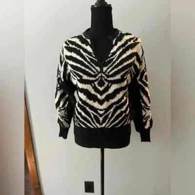 Suéter Jersey Estampado Cebra Escada Años 80 Vintage Foto 1 de 4