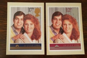 1986 | PHQ Stamp 4 card set Royal Wedding (Andrew & Sarah) - Apr1986 | No.95