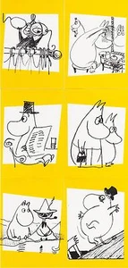 Moomin Troll Finland Mint Drawing Official Post Cards 6 piece 2009 - Picture 1 of 1