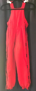 Vtg Child’s LL Bean Red Full Zip Ski Bib Winter One Piece Snow Suit Sz 8 - Picture 1 of 7