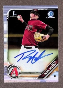 2019 Bowman Chrome #CDA-RN Ryne Nelson 1st Bowman Rookie RC Auto - Diamondbacks - Picture 1 of 3