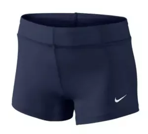 Nike Women's Navy Performance Shorts Dri-Fit Medium Game Short 658065-419 - Picture 1 of 7