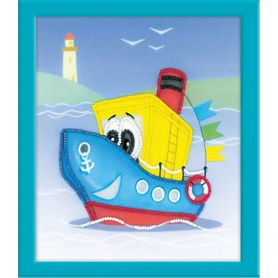 RIOLIS 0072PT CUENTAS BARCO BORDADO FONDO IMPRESO    Foto 1 de 4