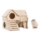Hamster Wooden House Hamster Hideout Hut Hideaway Hide Wooden Toy Accessories