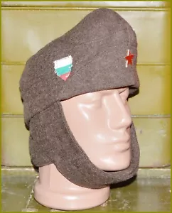 Soldado del Ejército Búlgaro Invierno Lana Uniforme Gorra + Insignia Ushanka talla L - Imagen 1 de 4