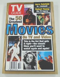 TV Guide magazine 50 GREATEST MOVIES COVER Star Wars Lion King Aug 8 1998 issue - Imagen 1 de 3