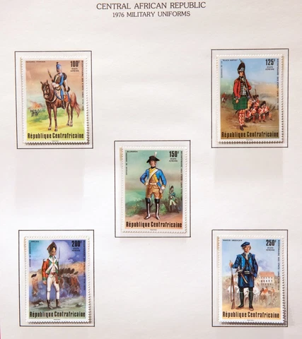 American Bicentennial stamps, Central African Republic,set of 5,MNH, 1976 Cover