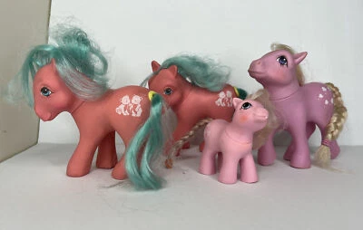 Lot of 4 G1 My Little Pony MLP 1984-87 Lickety Split Tooth Tossles Happy Tails - Image 1 of 4