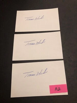 (Lot of 3) Tommy Harper Red Sox Signed Index 3x5 Autographed Card Lot A2 - Image 1 of 2