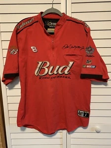 Dale Earnhardt Jr. Camicia Uomo Grande NASCAR Chase Authentics Drivers Budweiser Rossa - Foto 1 di 12