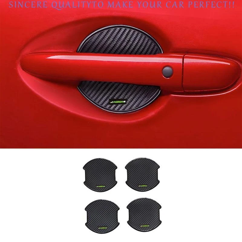 Cubierta exterior de tazón de puerta lateral de gel de sílice de fibra de carbono para Jaguar E-PACE 2018-24 Foto 1 de 1