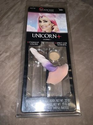 FX Woochie Unicornio Cuerno Halloween Disfraz Unicornio + Maquillaje Espíritu Goma Nuevo Foto 1 de 2