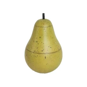 Estatuilla de madera vintage de pera verde pisapapeles decoración de mesa Cottagecore 4 1/8" - Imagen 1 de 5