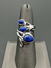 Beautiful Sterling Silver Blue Lapis Lazuli Ring Size 6 By BBJ