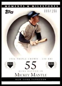 2007 Topps Moments and Milestones Mickey Mantle 99/150 New York Yankees #167