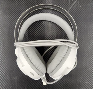 Auriculares/auriculares para juegos Periphio USB con cable - blancos - Imagen 1 de 3