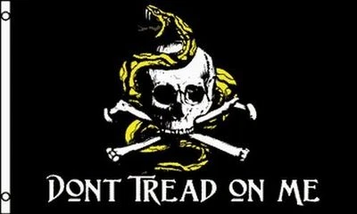 (2 Pack) 3x5 DON'T TREAD ON ME Pirate Flag Skull Crossbones Gadsden Flag - Image 1 of 2
