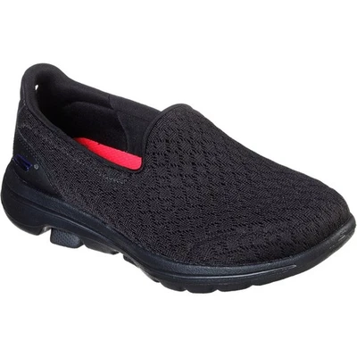 Skechers Go Walk 5 Moving On Girls 84102L Slip Black/Black Sneaker Size: Kid - Image 1 of 4