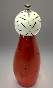 Molinillo de pimienta atómico Robert Wilhelm MCM de colección firmado 2003 punto de madera retro kitsch - Imagen 1 de 16