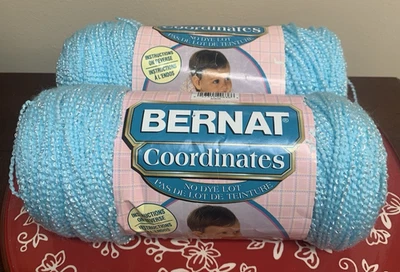 Лот снятых с производства детских координат Bernat пряжа Pompadour Aqua # 1003 тот же краситель - Изображение 1 из 4