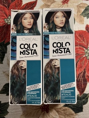 (2) Color de cabello semipermanente L’Oréal Paris Colorista #VERDE AZULADO 10 SELLADO Foto 1 de 3
