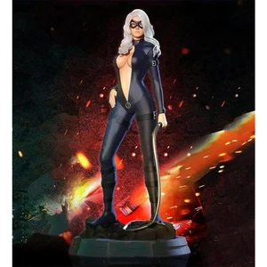 1/18 100mm 3D Print Superhero Model Kit Black Cat Beautiful Girl Unpainted - Picture 1 of 1