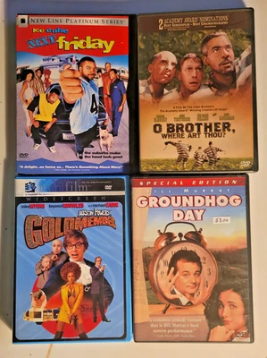 4 Must Have Comedy DVDs Goldmember/Groundhog Day/Next Friday/O Brother NM - Image 1 of 4