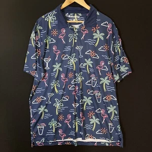 Chubbies Hemd Herren 2XL XXL Polo 4 Way Stretch The One Man Wolf Pack Knopf Navy - Bild 1 von 7