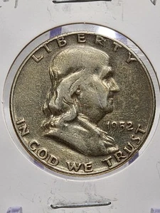 1952-P Franklin Half Dollar Uncertified VF - Picture 1 of 4