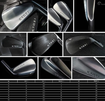 Very Special Kyoei 1964 MB Irons in a Black Dye Finish with Anniversary Shafts - Image 1 of 4