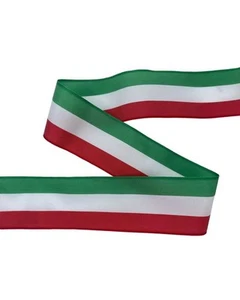Passamaneria Bordo Nylon Tricolore Nastro Alto 4 Cm 1126/9-4 - Imagen 1 de 4