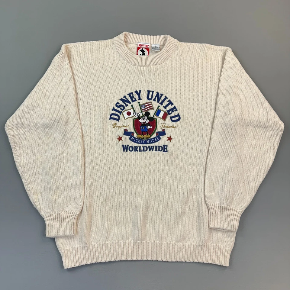Suéter de Colección Mickey Inc Para Hombre Grande Tejido Disney United Bordado en Todo el Mundo Foto 1 de 4