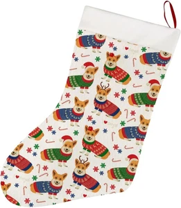 Weihnachten Corgis Strümpfe Geschenktüten - Klassische Urlaub Party Dekoration 16,5 - Bild 1 von 6