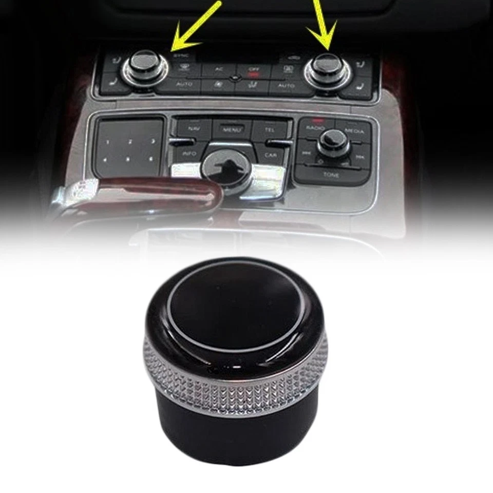 A/C Knob Cover Adjusting Knob Cover Center Console Accessory For A8 2011-2017 - Image 1 of 4