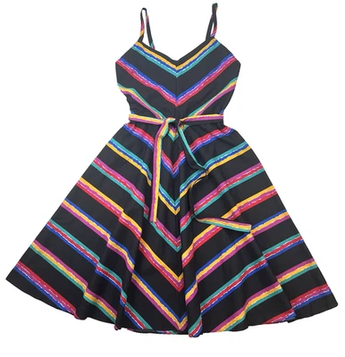 Vestido De Colección 13/14 Arco Iris Chevron Rayas Carrie Bradshaw ALT Orgullo Festival Disco Foto 1 de 4