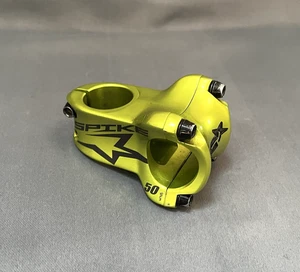 Spank Spike Race Stem Mountain Bike 50mm 0° Rise 1 1/8" 31.8mm Clamp 179g Green - Picture 1 of 9
